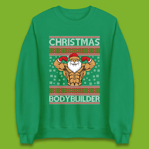 Ugly Christmas Bodybuilder Unisex Sweatshirt