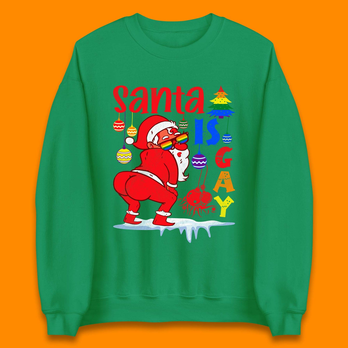 gay pride christmas sweatshirt