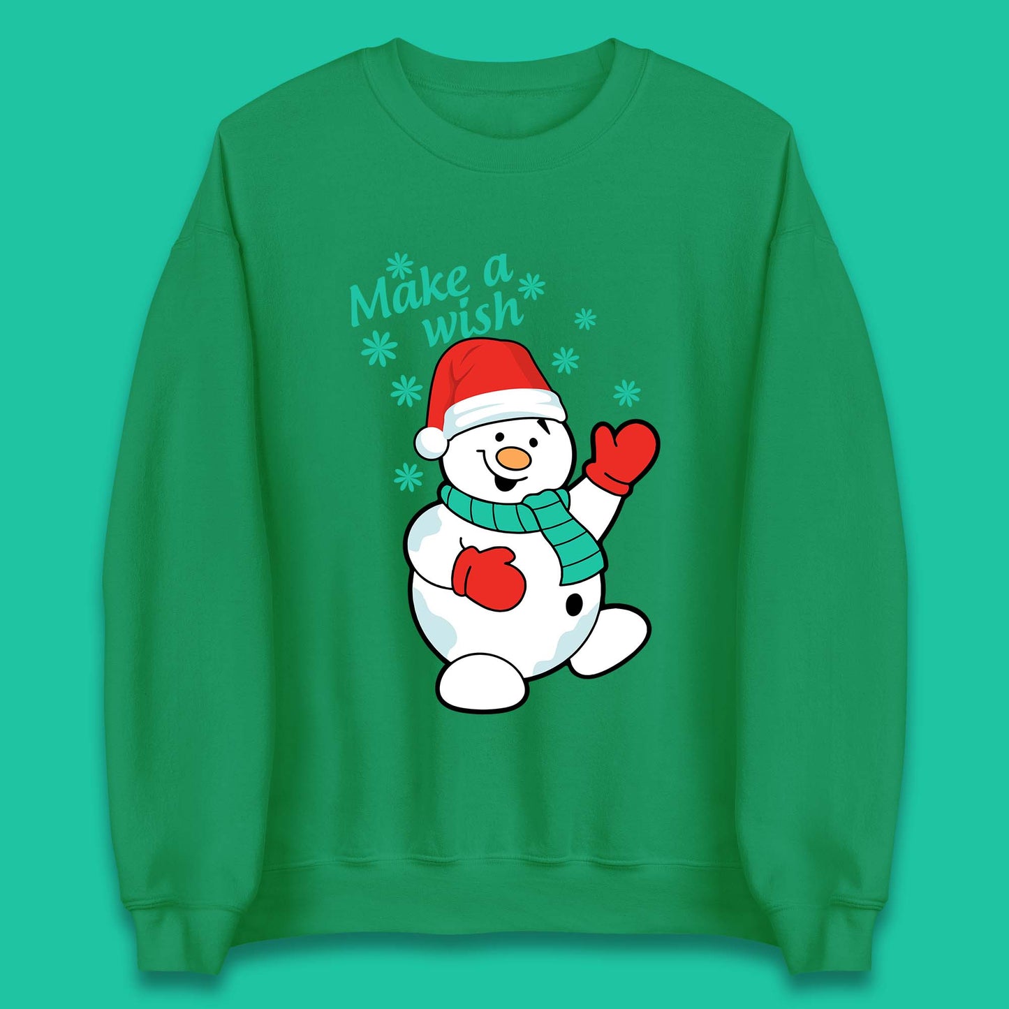 Make A Wish Snowman Christmas Unisex Sweatshirt