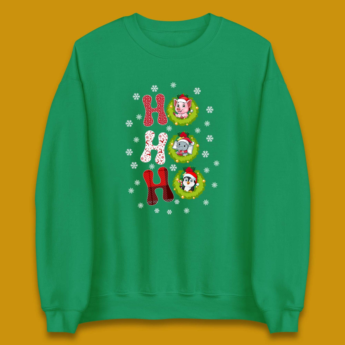 ho ho ho christmas animals sweatshirt