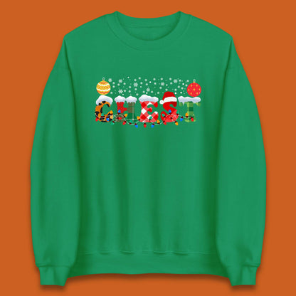 chest and nuts christmas snow winter sweatshirt