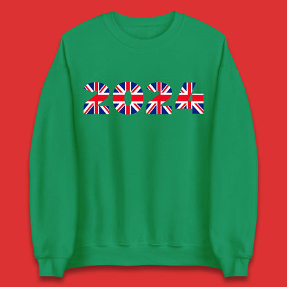 New Year 2024 UK Flag Unisex Sweatshirt