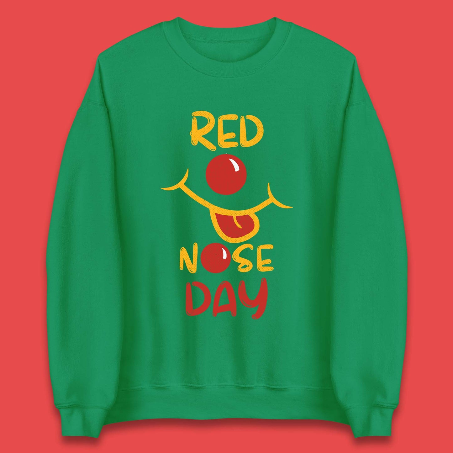 Red Nose Day Smiley Face Unisex Sweatshirt