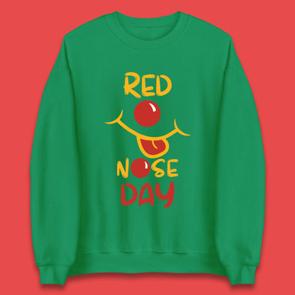 Red Nose Day Smiley Face Unisex Sweatshirt