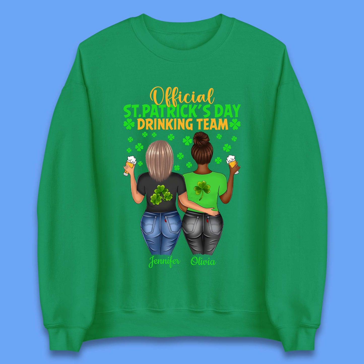 Personalised St. Patrick's Day Drinking Team Unisex Sweatshirt