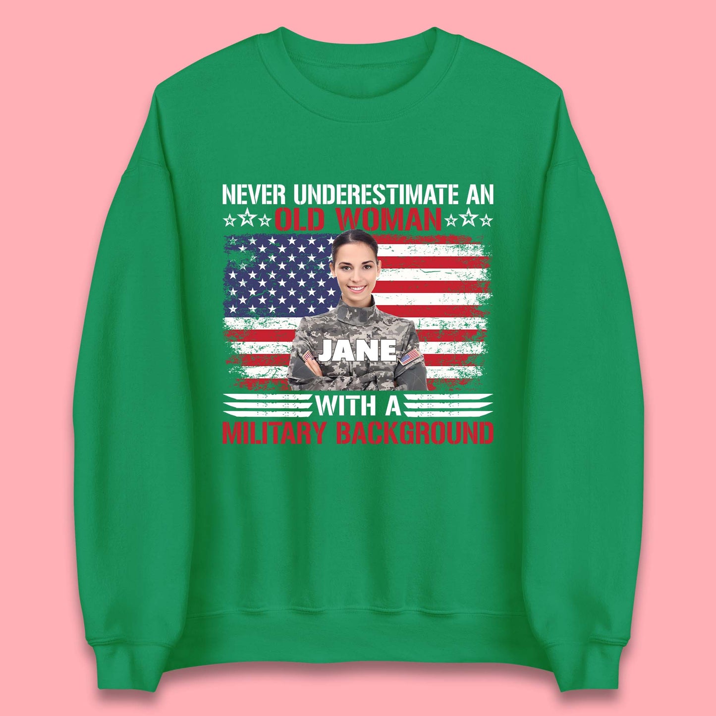 Personalised Never Underestimate An Old Woman Unisex Sweatshirt