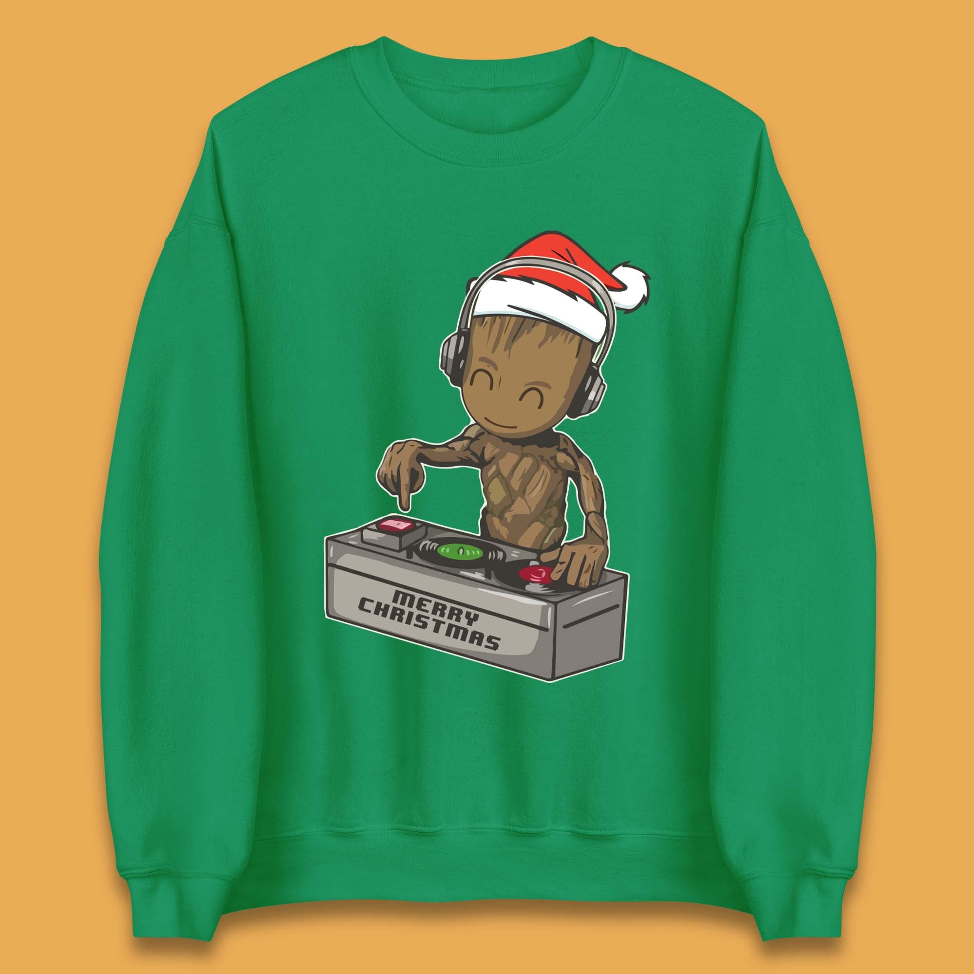 Baby Groot DJ Christmas Unisex Sweatshirt