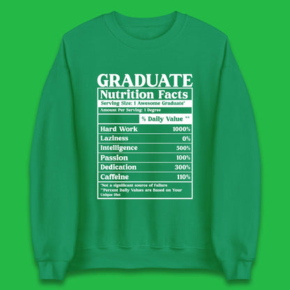 Graduate Nutrition Facts Unisex Sweatshirt
