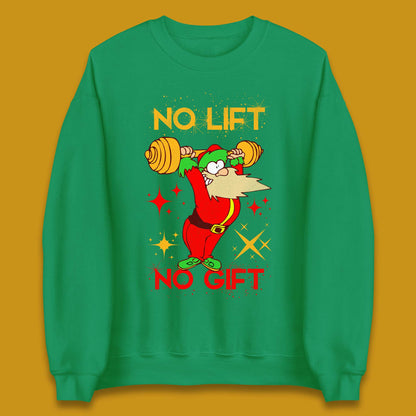 santa workout christmas sweatshirt