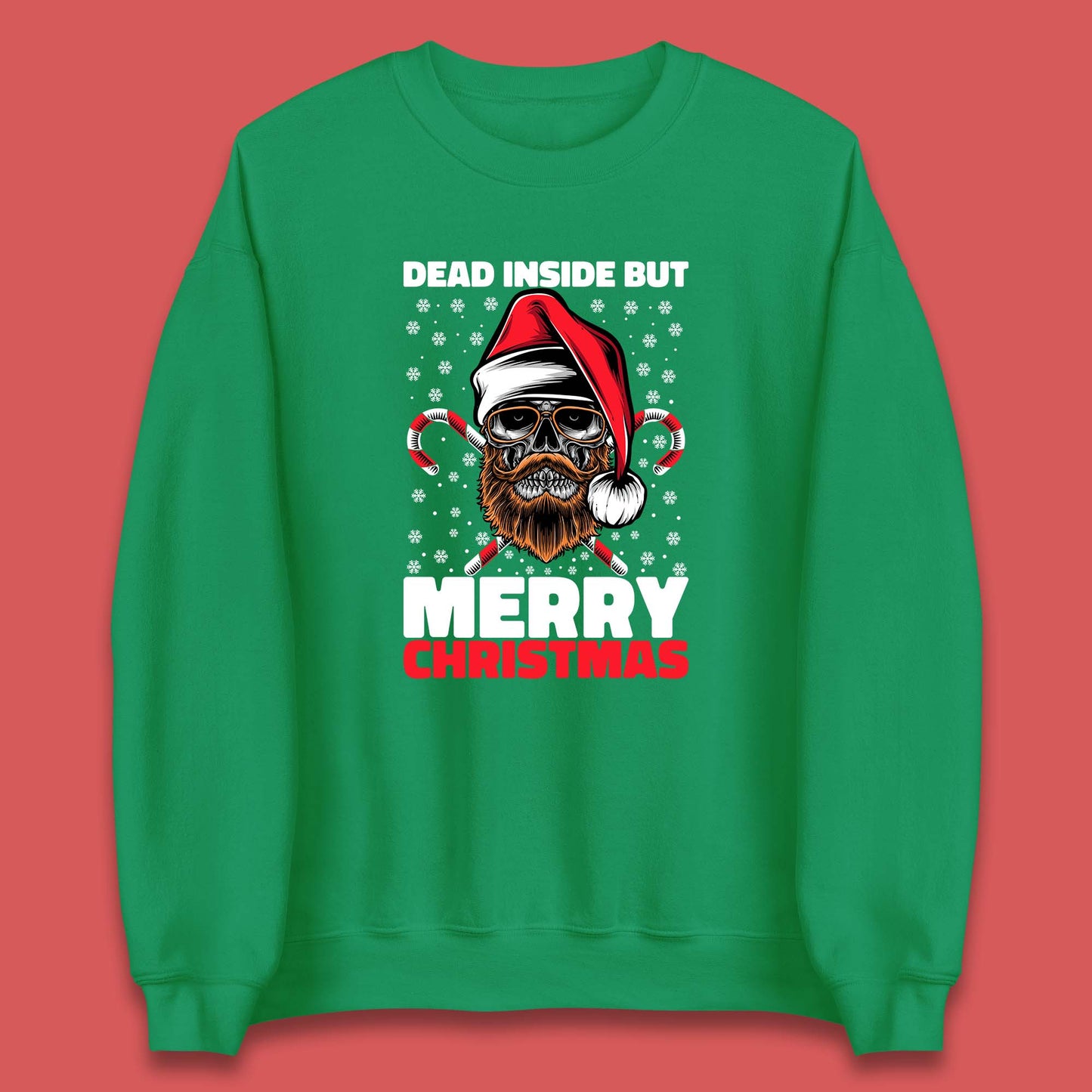 hipster skull christmas sweatshirt