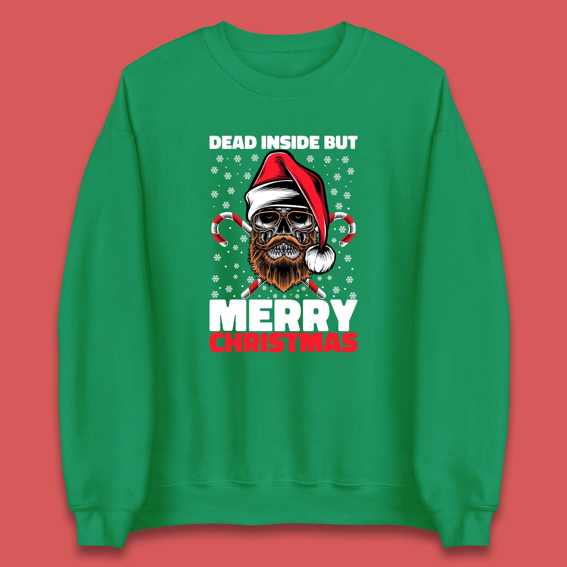 hipster skull christmas sweatshirt