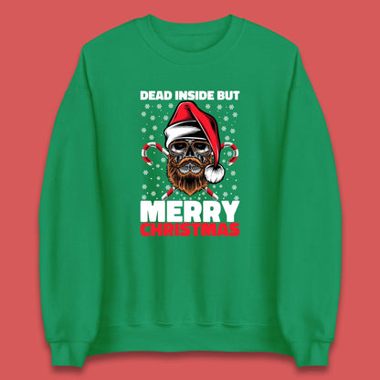 hipster skull christmas sweatshirt
