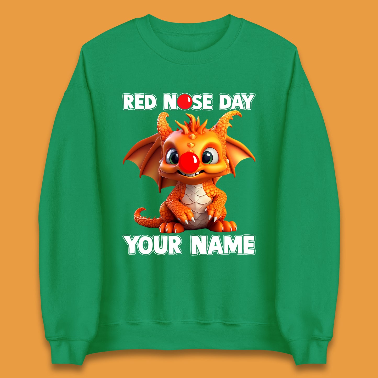 Personalised Red Nose Day Dragon Unisex Sweatshirt