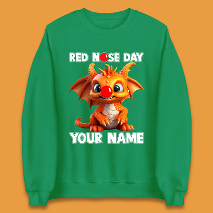 Personalised Red Nose Day Dragon Unisex Sweatshirt