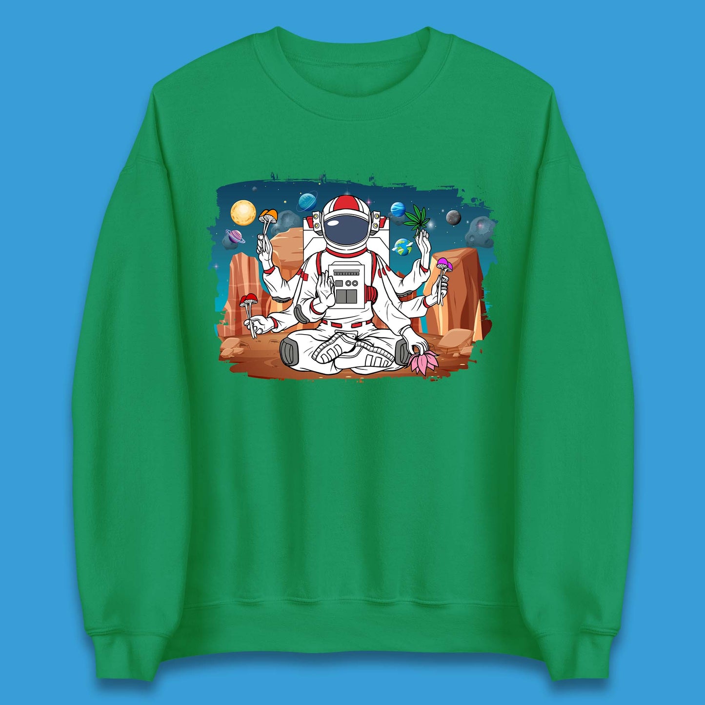 Meditating Astronaut Yoga Unisex Sweatshirt