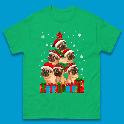 pug dog christmas t shirt