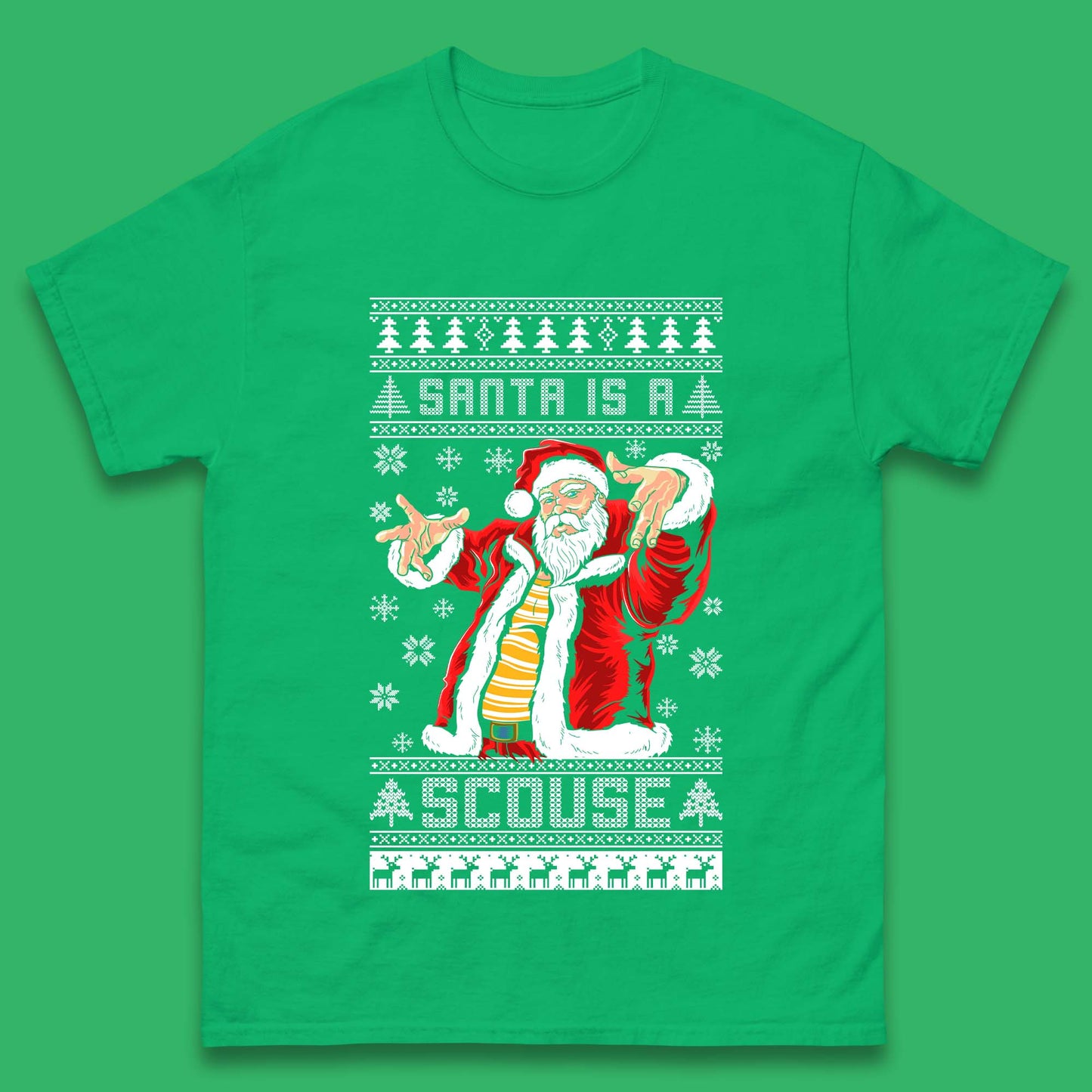 Santa Is A Scouse Christmas Mens T-Shirt