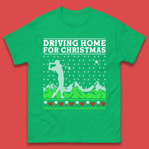 Driving Home For Christmas Golf Mens T-Shirt