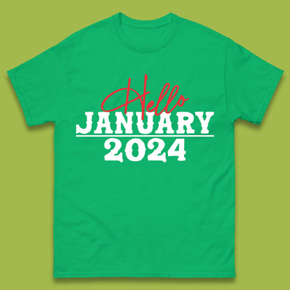 Hello January 2024 Mens T-Shirt