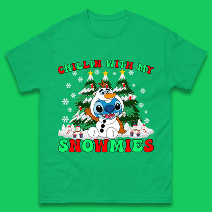 Snowman Stitch Christmas Mens T-Shirt