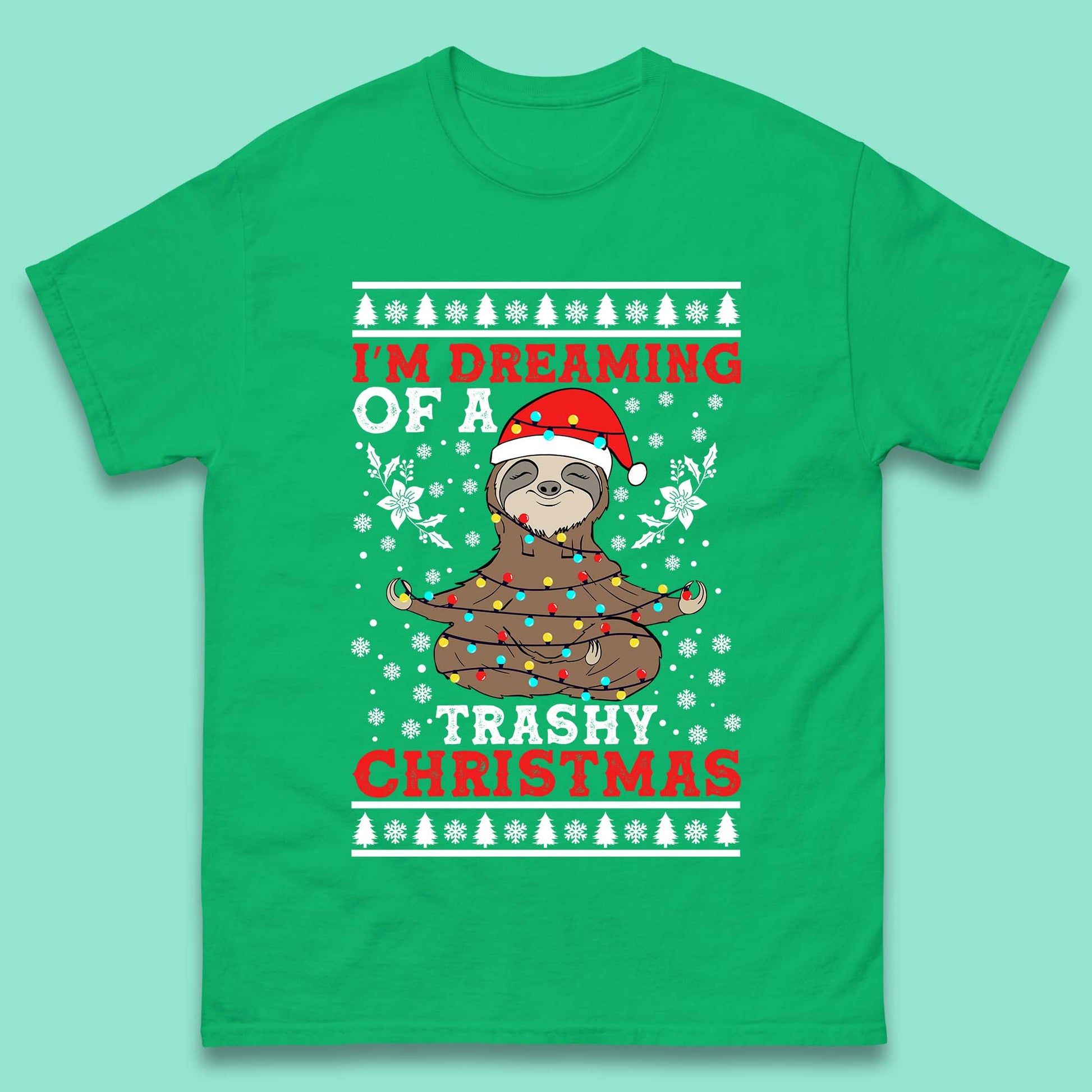 sloth christmas t shirt