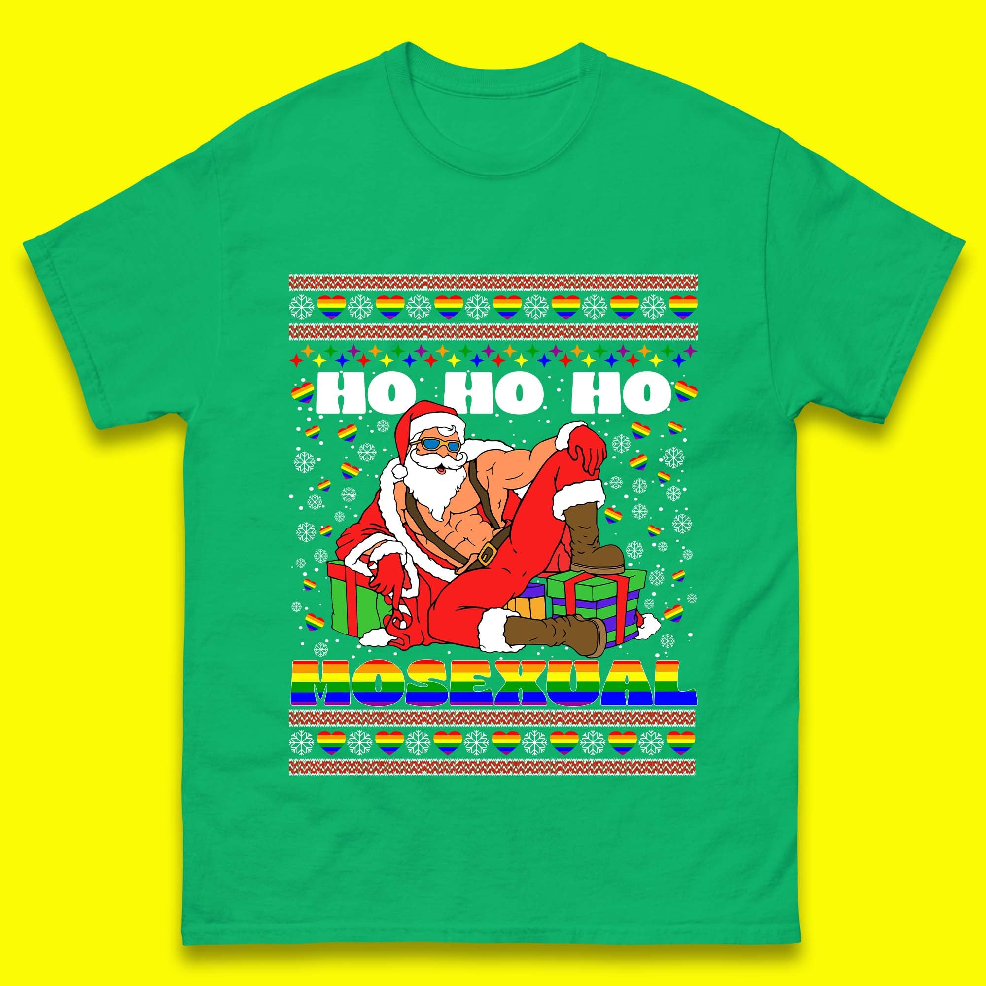 Ho Ho Ho Homosexual Christmas Mens T-Shirt