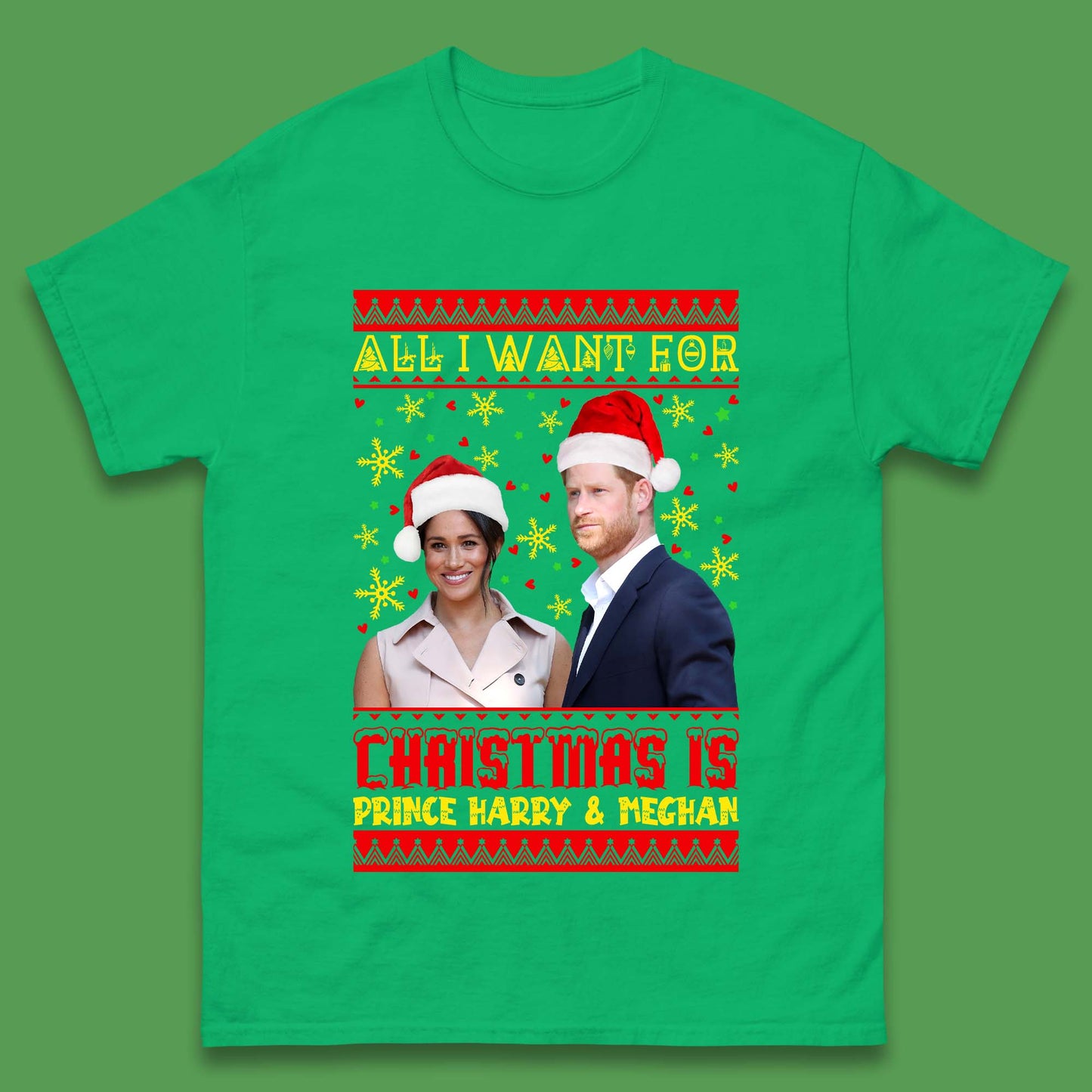 Prince Harry & Meghan Christmas Mens T-Shirt