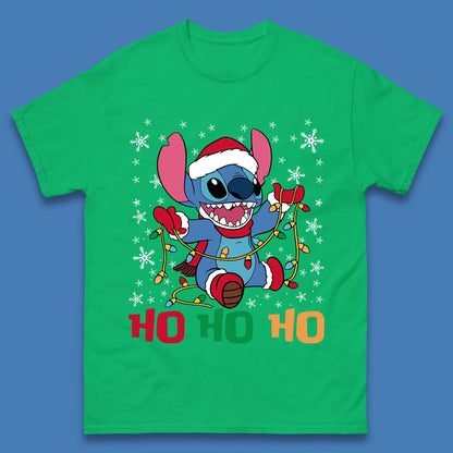 Happy Santa Stitch Christmas Mens T-Shirt