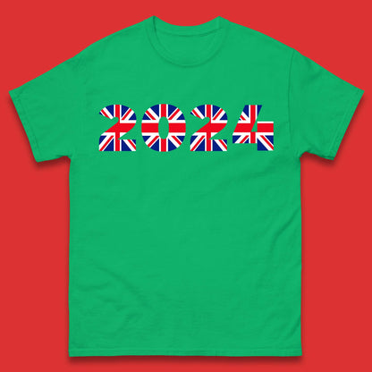 New Year 2024 UK Flag Mens T-Shirt