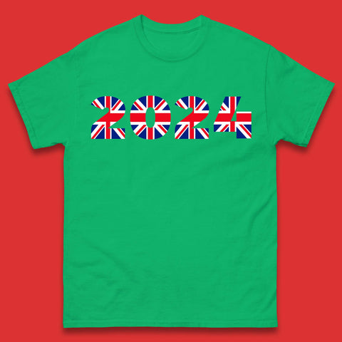 New Year 2024 UK Flag Mens T-Shirt