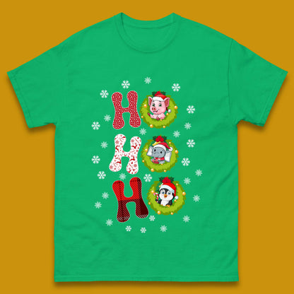 ho ho ho christmas animals t shirt