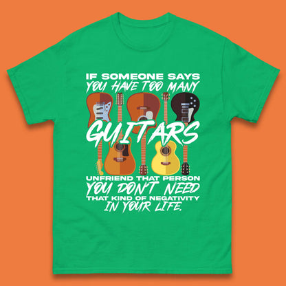 Too Many Guitars Mens T-Shirt