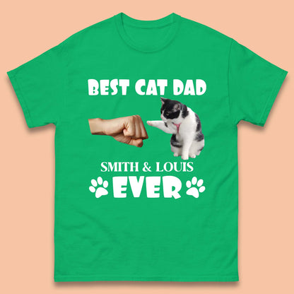 Personalised Best Cat Dad Ever Mens T-Shirt