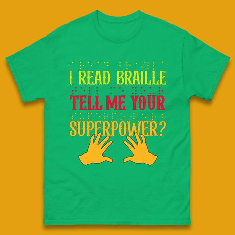 Braille Superpower Mens T-Shirt