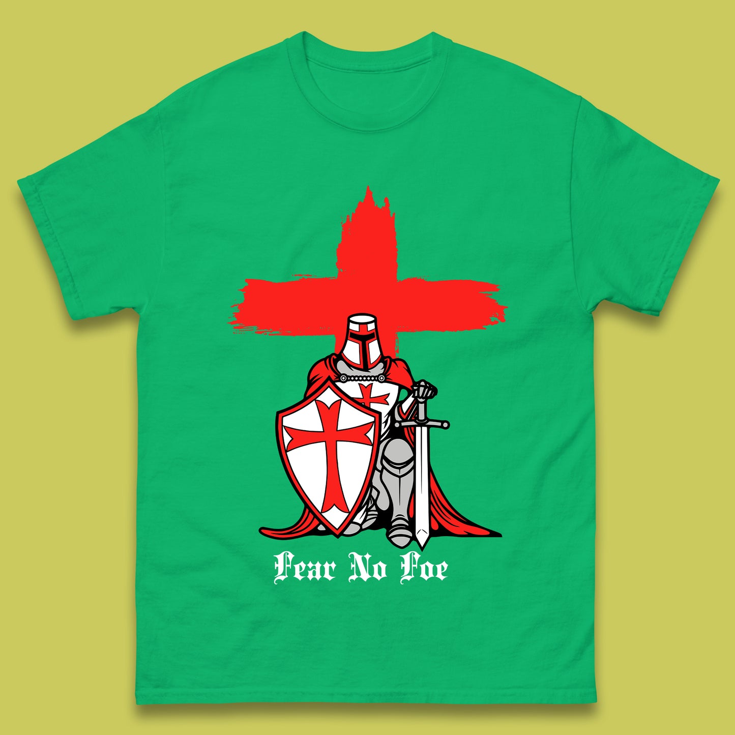 Fear No Foe St George's Day Mens T-Shirt