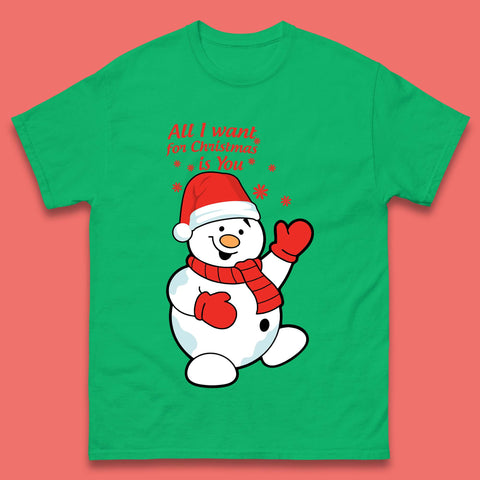 Snowman Christmas Mens T-Shirt