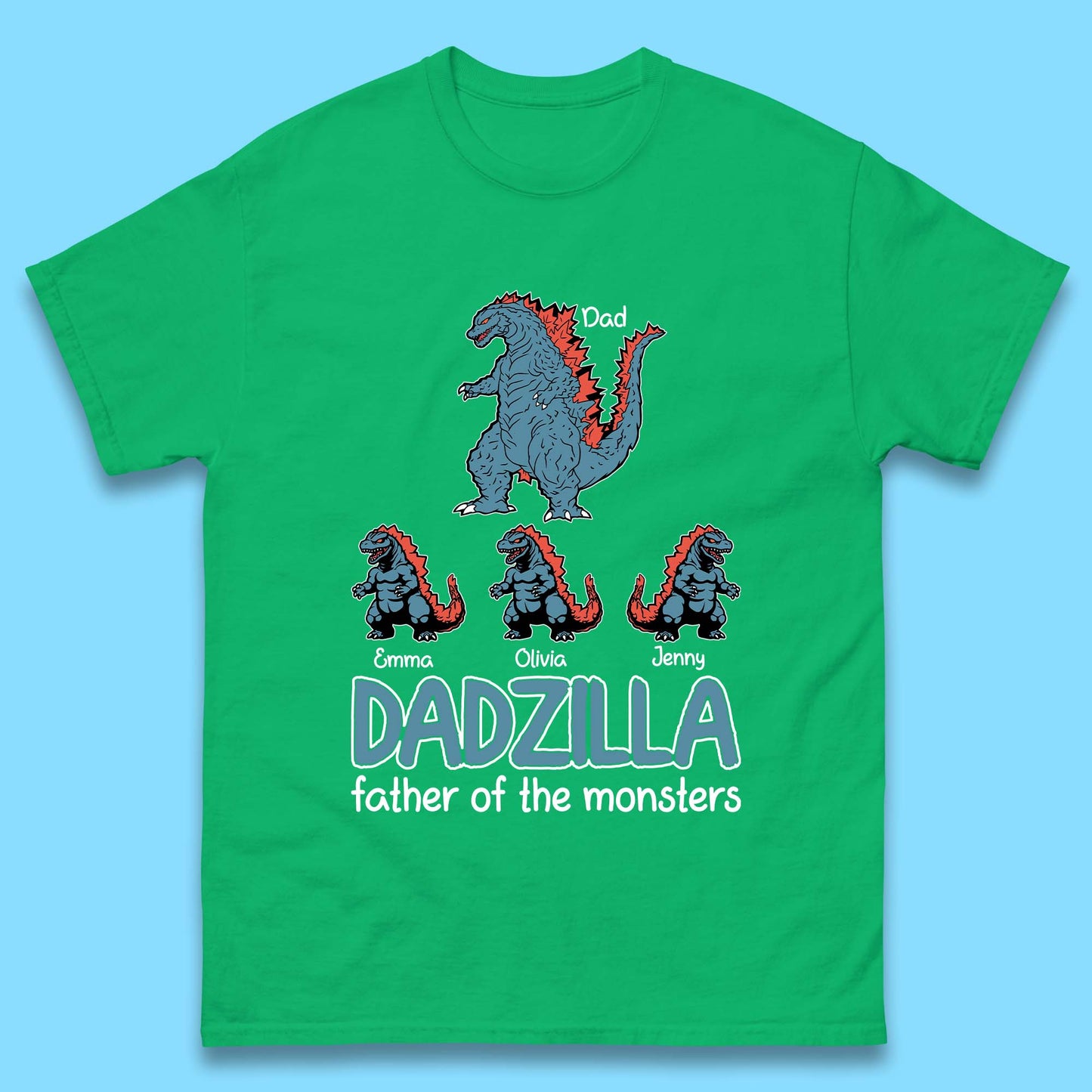 Personalised Dadzilla Mens T-Shirt