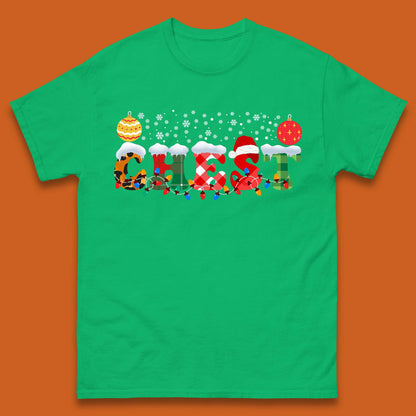 chest and nuts christmas snow winter t shirt