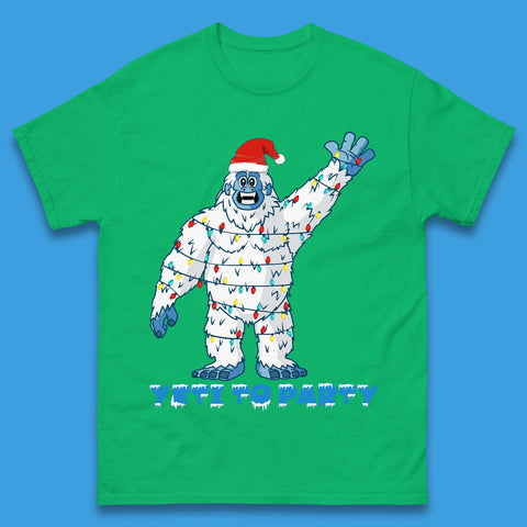 Yeti To Party Christmas Mens T-Shirt