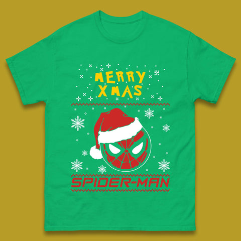 Merry Xmas Spider-Man Mens T-Shirt