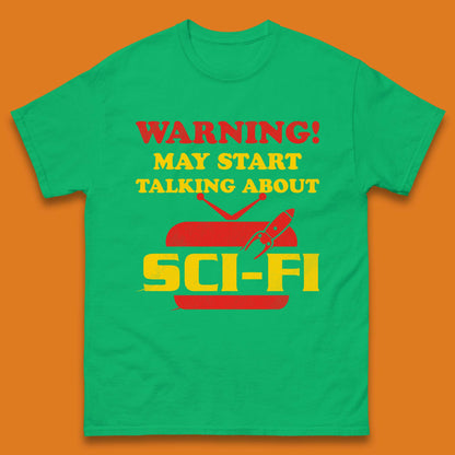 Warning Talking About Sci-Fi Mens T-Shirt