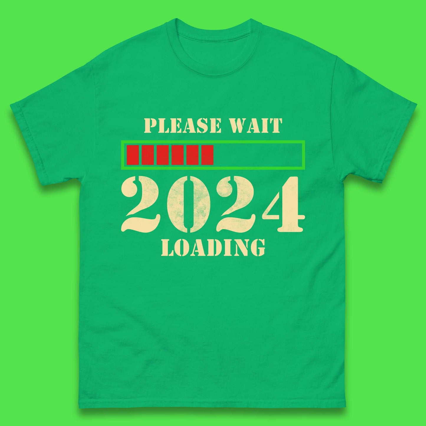 Please Wait 2024 Loading Mens T-Shirt