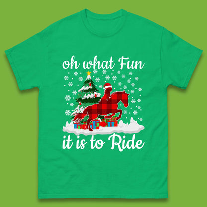 horse riding christmas t shirt