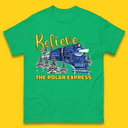 Believe The Polar Express Christmas Train Mens T-Shirt