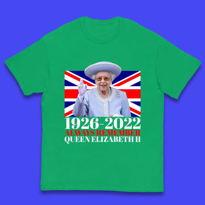 1926-2022 Queen Elizabeth II Kids T Shirt