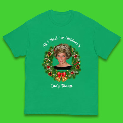 Lady Diana Christmas Kids T-Shirt