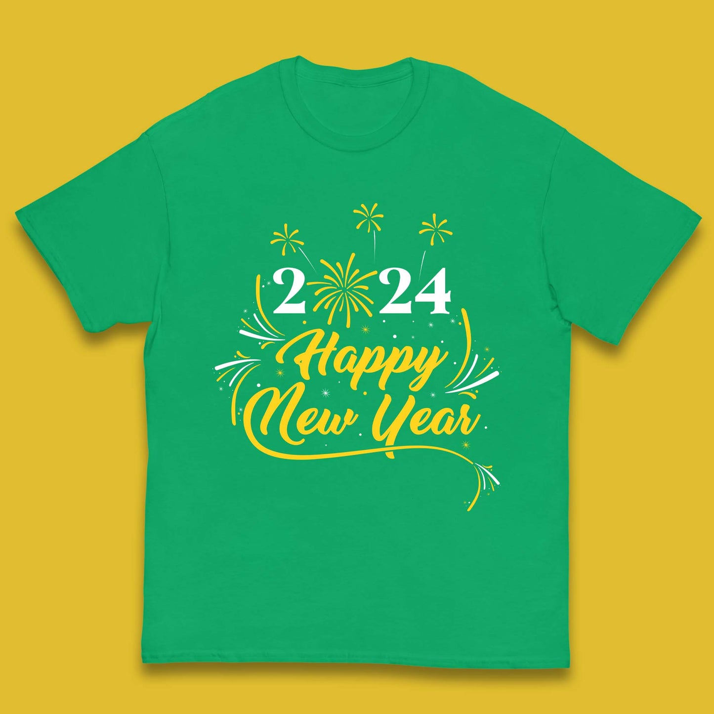 2024 Happy New Year Fireworks Kids T-Shirt
