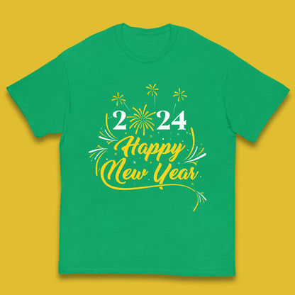 2024 Happy New Year Fireworks Kids T-Shirt