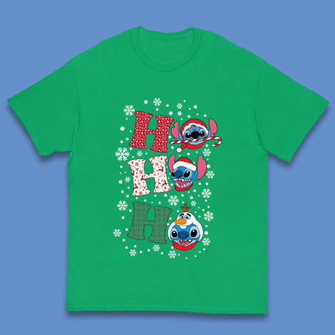 Ho Ho Ho Stitch Christmas Kids T-Shirt