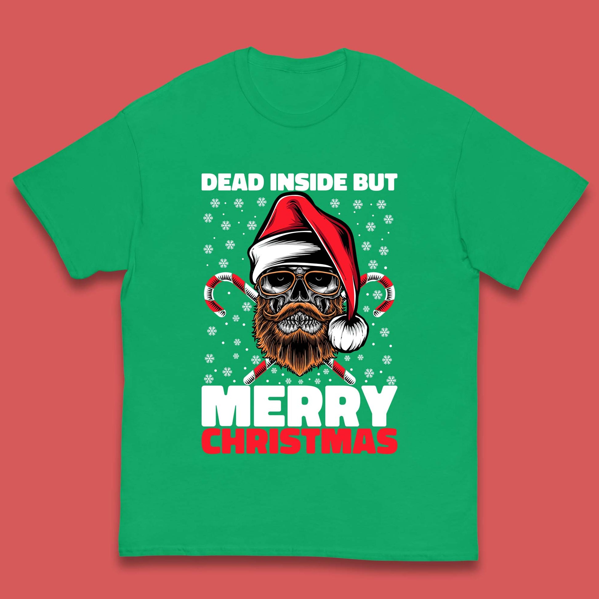 hipster skull christmas t shirt